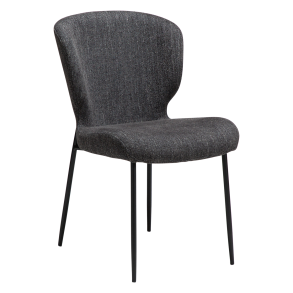 DANFORM Glory spisebordsstol - Raven sort boucléstof og sort stl