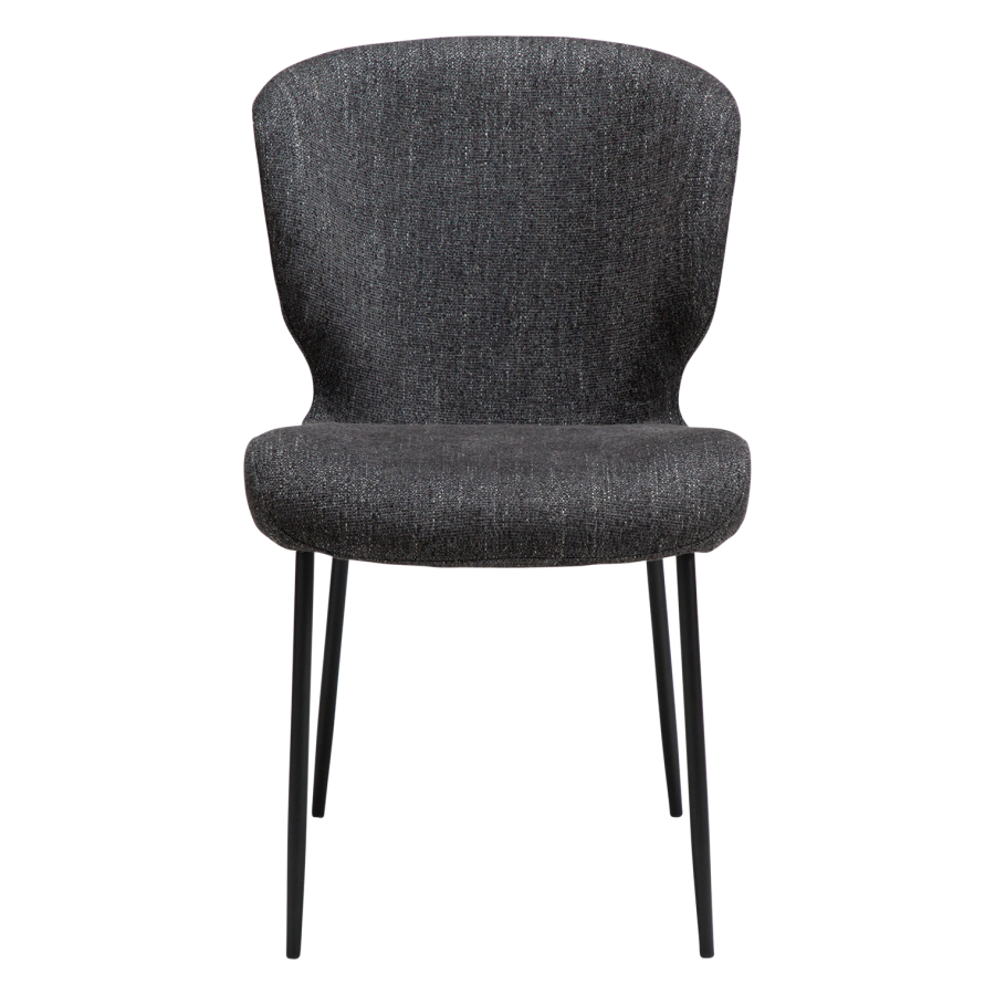 DANFORM Glory spisebordsstol - Raven sort boucléstof og sort stl