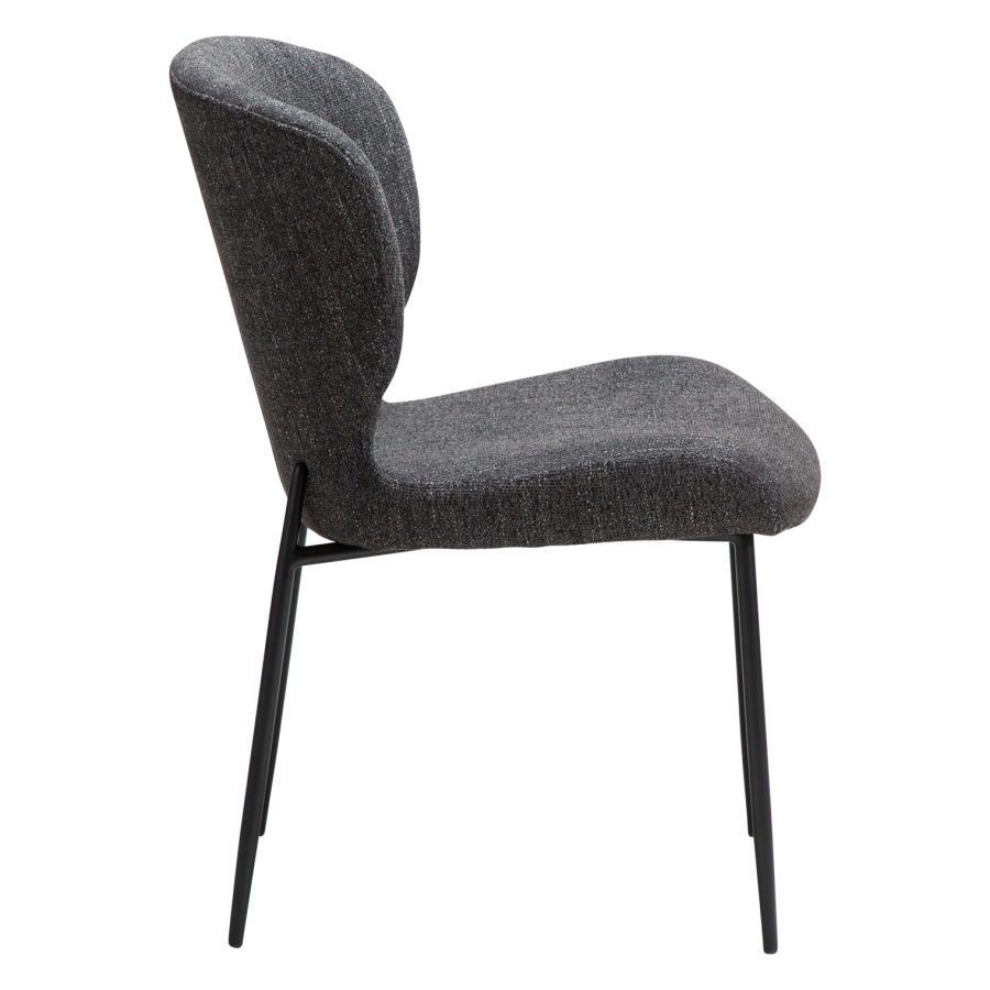 DANFORM Glory spisebordsstol - Raven sort boucléstof og sort stl