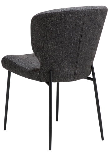 DANFORM Glory spisebordsstol - Raven sort boucléstof og sort stl