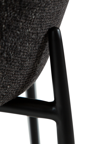 DANFORM Glory spisebordsstol - Raven sort boucléstof og sort stl