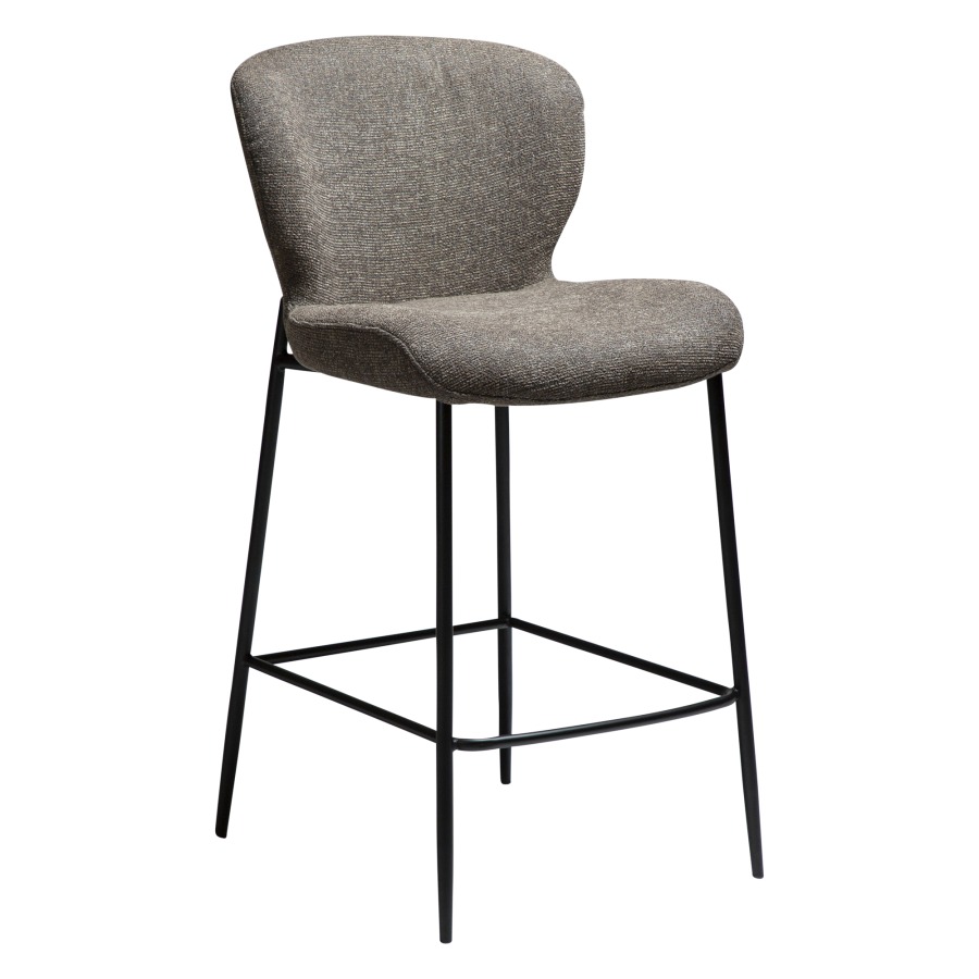 DAN-FORM GLORY Bordskammel Major brun boucléstof med sorte metalben