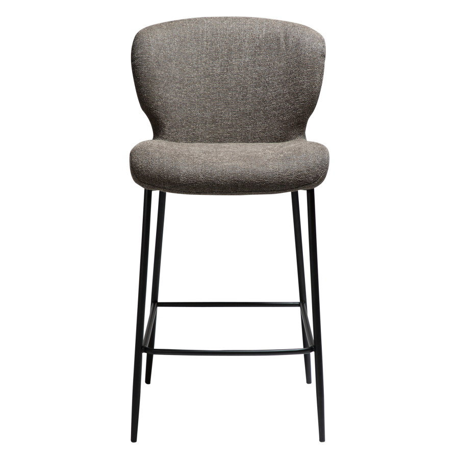 DAN-FORM GLORY Bordskammel Major brun boucléstof med sorte metalben