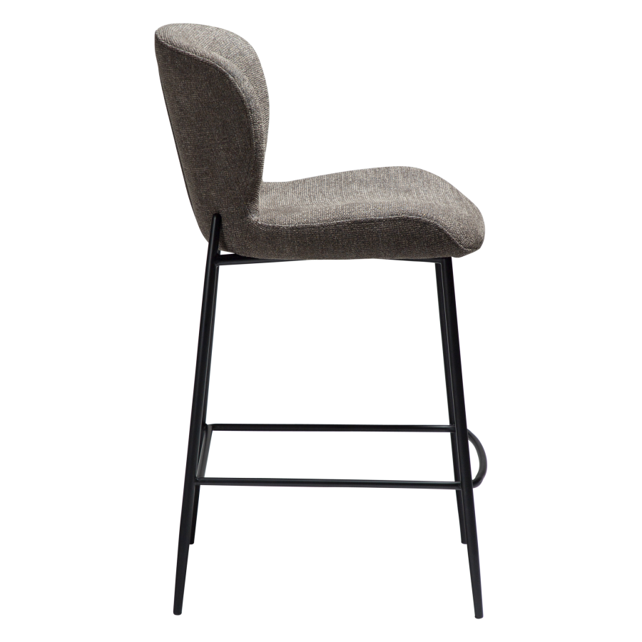 DAN-FORM GLORY Bordskammel Major brun boucléstof med sorte metalben