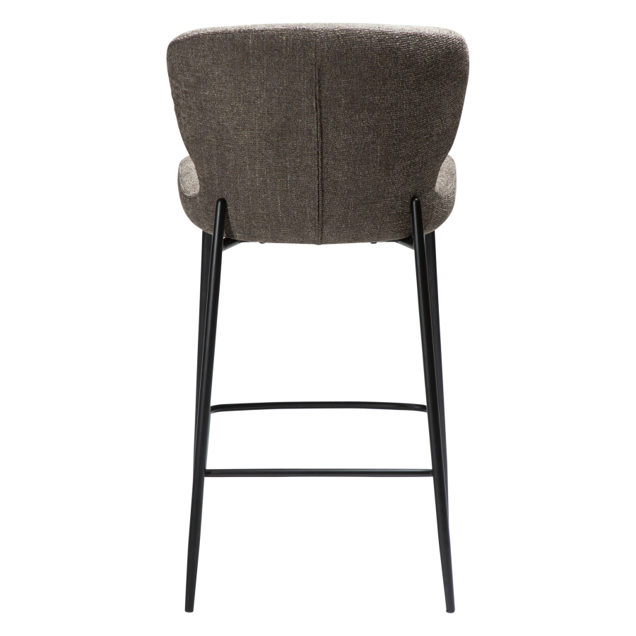 DAN-FORM GLORY Bordskammel Major brun boucléstof med sorte metalben