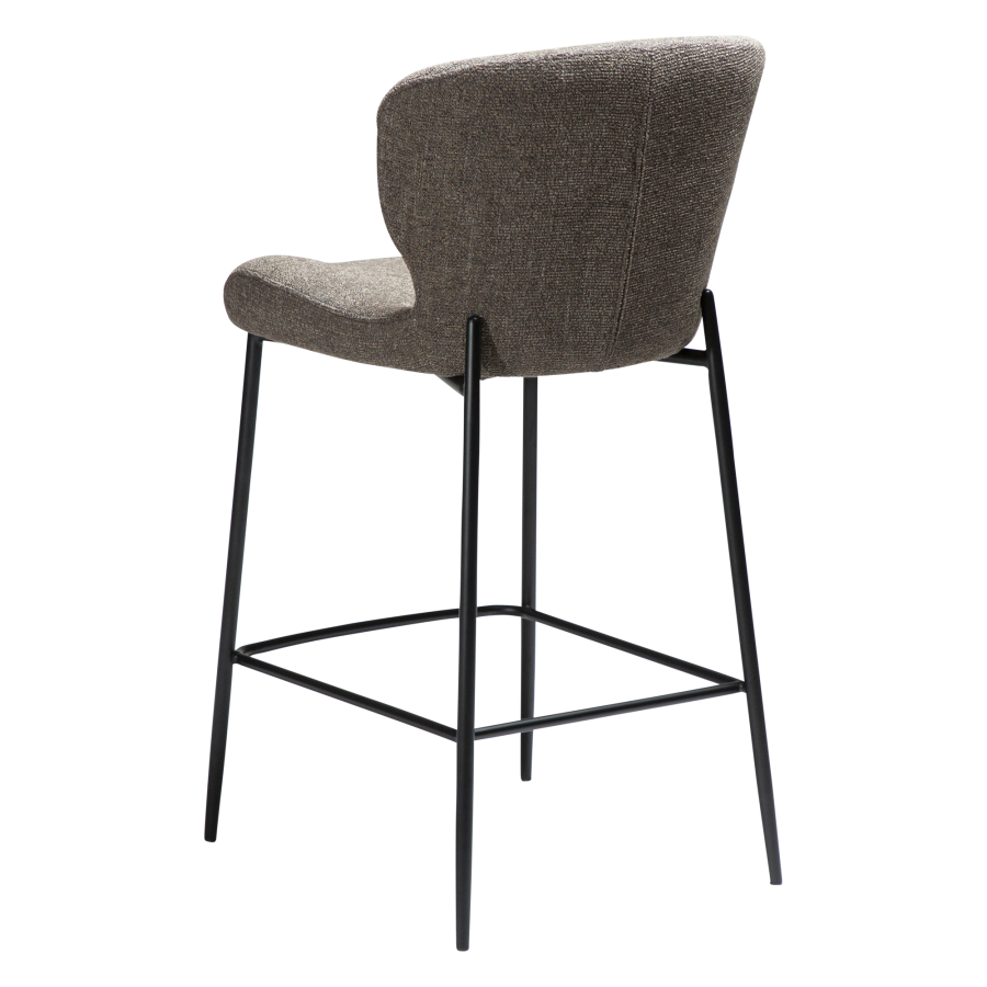 DAN-FORM GLORY Bordskammel Major brun boucléstof med sorte metalben