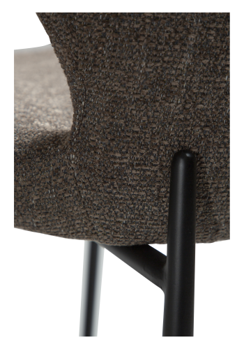 DAN-FORM GLORY Bordskammel Major brun boucléstof med sorte metalben