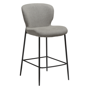 DAN-FORM GLORY Bordskammel Pebble earth bouclé stof med sorte metalben