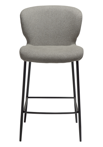 DAN-FORM GLORY Bordskammel Pebble earth bouclé stof med sorte metalben