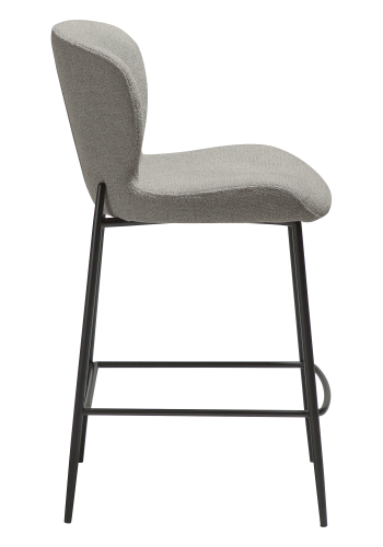 DAN-FORM GLORY Bordskammel Pebble earth bouclé stof med sorte metalben