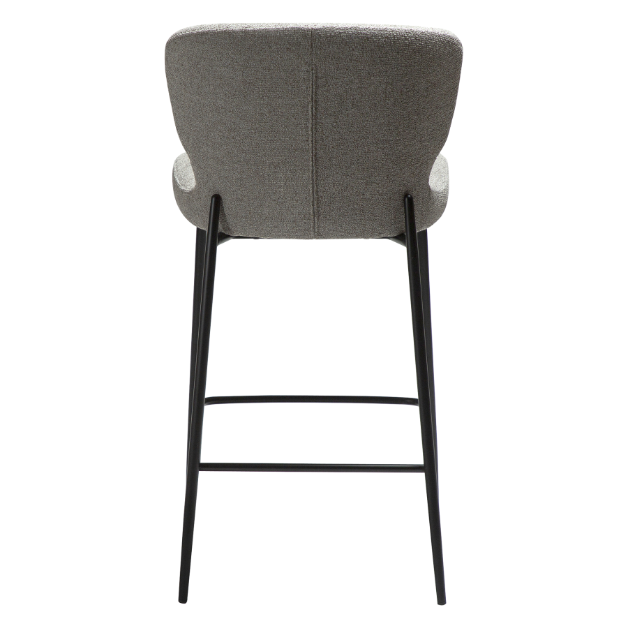 DAN-FORM GLORY Bordskammel Pebble earth bouclé stof med sorte metalben