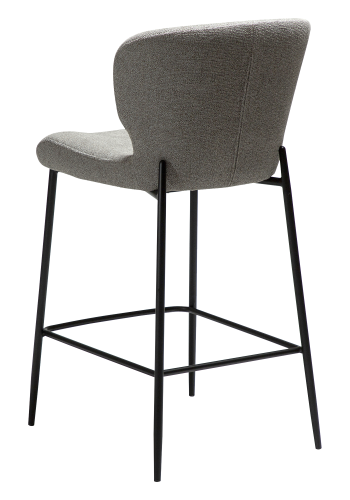 DAN-FORM GLORY Bordskammel Pebble earth bouclé stof med sorte metalben