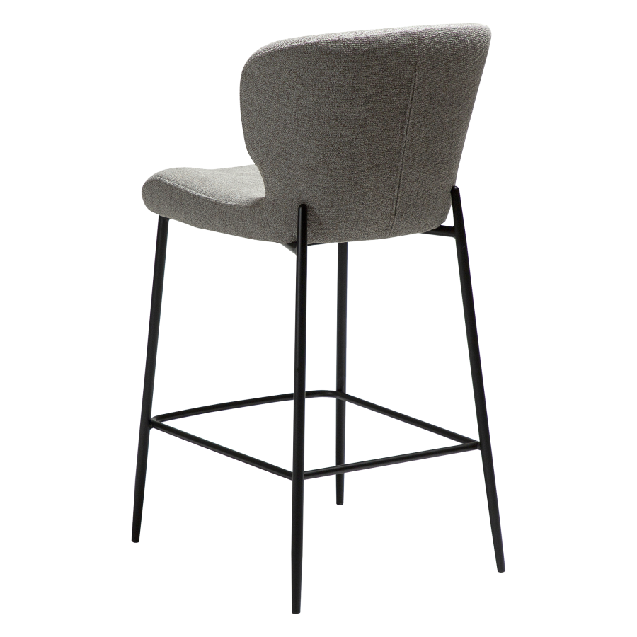 DAN-FORM GLORY Bordskammel Pebble earth bouclé stof med sorte metalben