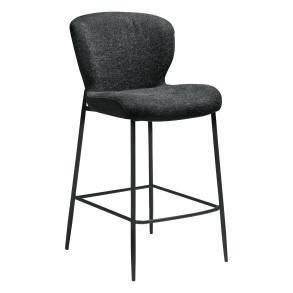 DAN-FORM GLORY Bordskammel Raven sort bouclé stof med sorte ben