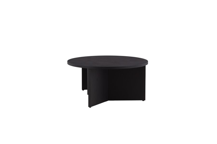 VENTURE DESIGN Saltö sofabord, rund - sort MDF med finér (st med 2)