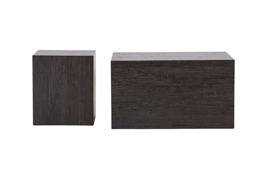 VENTURE DESIGN York sofabord - mocca MDF med 3D-papir (st med 2)