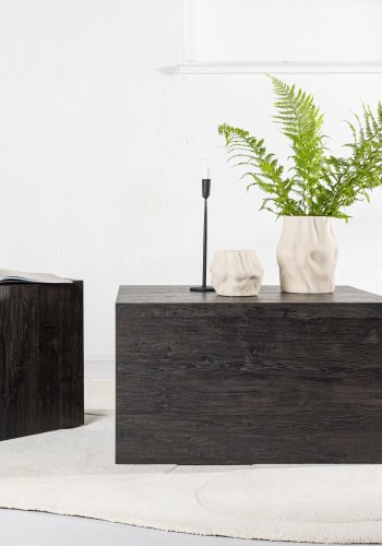 VENTURE DESIGN York sofabord - mocca MDF med 3D-papir (st med 2)