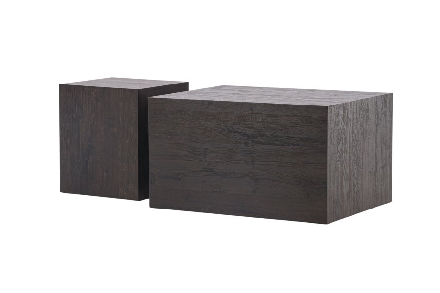 VENTURE DESIGN York sofabord - mocca MDF med 3D-papir (st med 2)