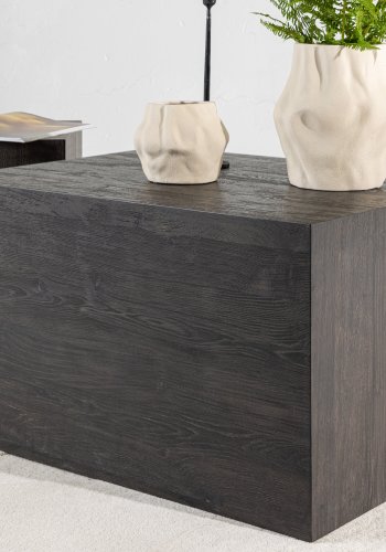 VENTURE DESIGN York sofabord - mocca MDF med 3D-papir (st med 2)