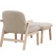 VENTURE HOME Rile Lnestol + Fodskammel - Hvidvasket/Beige