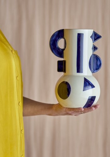 BLOOMINGVILLE Graphica Vase, Bl, Stentj