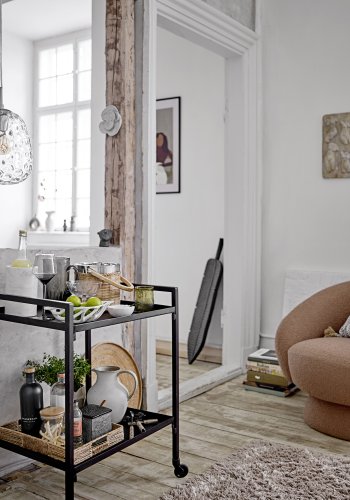 BLOOMINGVILLE Baele loftlampe, rund - klar glas og jern (H:34)