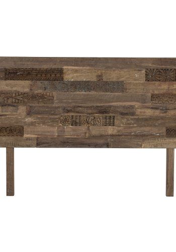 CREATIVE COLLECTION Rilo hovedgavl - natur genanvendt tr (L:180)