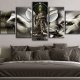 ARTGEIST billede trykt p lrred - Mystic Buddha, 5-delt - Flere strrelser