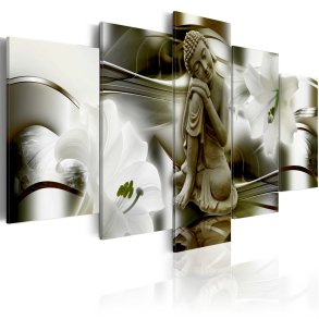 ARTGEIST billede trykt p lrred - Thoughts of the Buddha, 5-delt - Flere strrelser