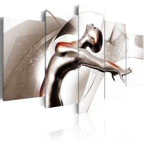 ARTGEIST billede trykt p lrred - Gold dance: She, 5-delt - Flere strrelser