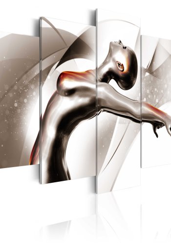 ARTGEIST billede trykt p lrred - Gold dance: She, 5-delt - Flere strrelser