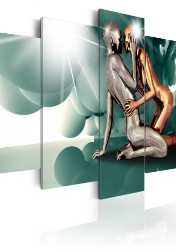 ARTGEIST billede trykt p lrred - Azure Love, 5-delt - Flere strrelser