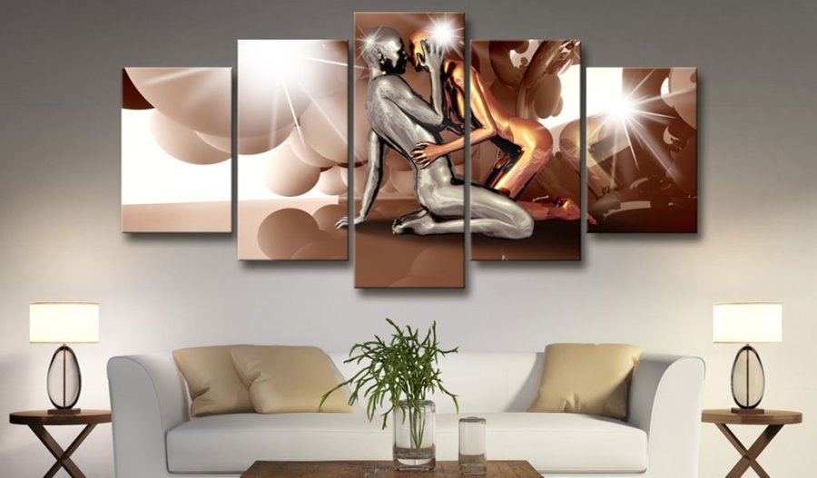 ARTGEIST billede trykt p lrred - Moon Lovers, 5-delt - Flere strrelser