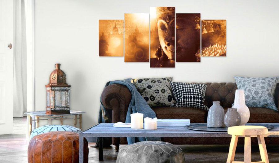 ARTGEIST billede trykt p lrred - Gold Orient, 5-delt - Flere strrelser