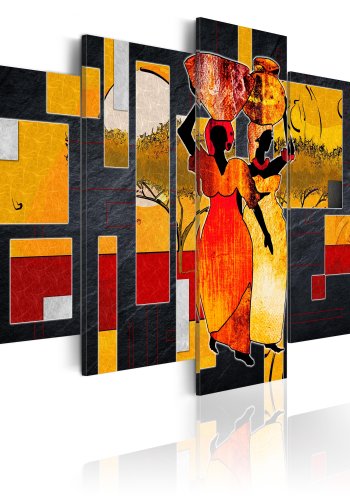 ARTGEIST billede trykt p lrred - Desert Walk, 5-delt - Flere strrelser