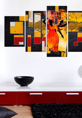 ARTGEIST billede trykt p lrred - Desert Walk, 5-delt - Flere strrelser