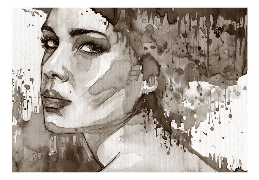 ARTGEIST Fototapet - Black Lady, smuk kvinde (flere strrelser)