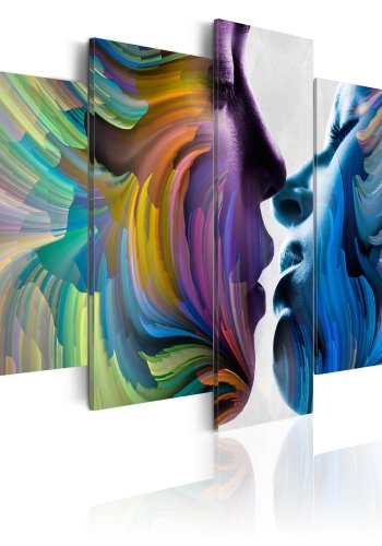 ARTGEIST billede trykt p lrred - Kiss of Colours, 5-delt - Flere strrelser