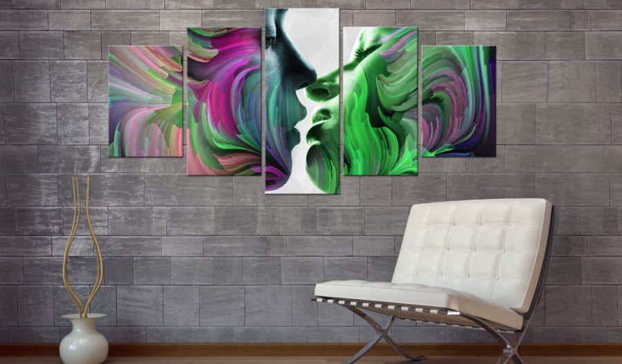 ARTGEIST billede trykt p lrred - Colours of Love, 5-delt - Flere strrelser