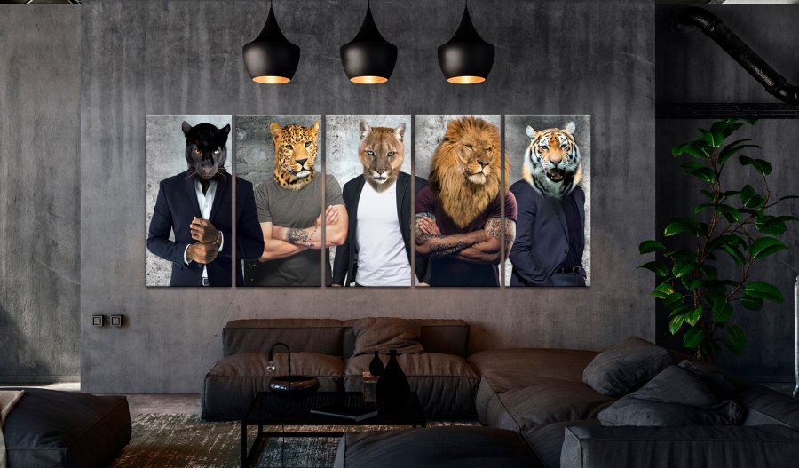 ARTGEIST billede trykt p lrred - Different Faces, 5-delt - Flere strrelser