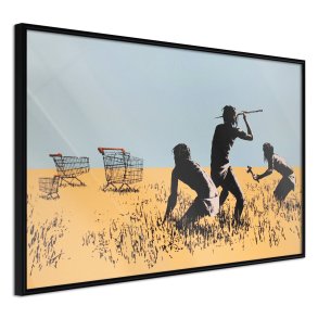 ARTGEIST Plakat med ramme - Banksy: Trolley Hunters