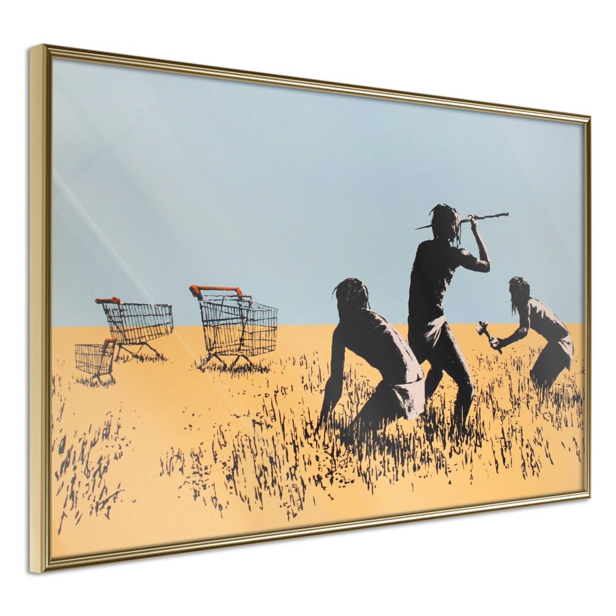 ARTGEIST Plakat med ramme - Banksy: Trolley Hunters