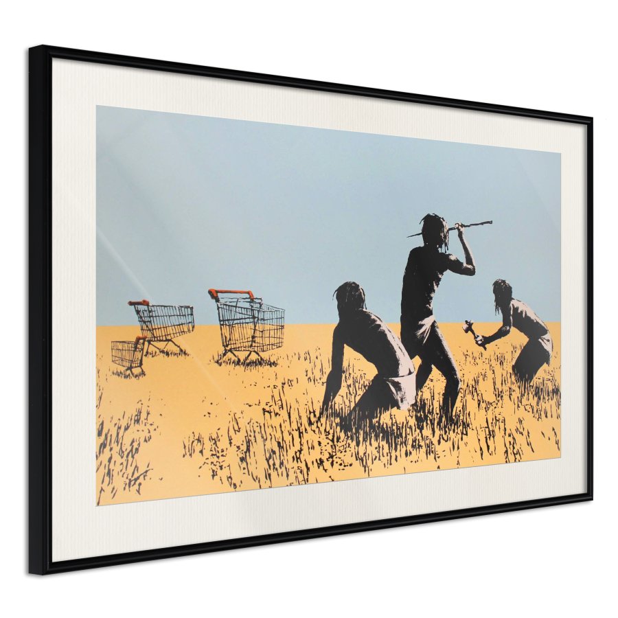 ARTGEIST Plakat med ramme - Banksy: Trolley Hunters