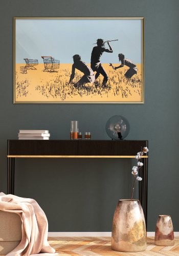ARTGEIST Plakat med ramme - Banksy: Trolley Hunters