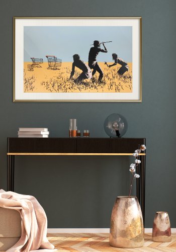 ARTGEIST Plakat med ramme - Banksy: Trolley Hunters