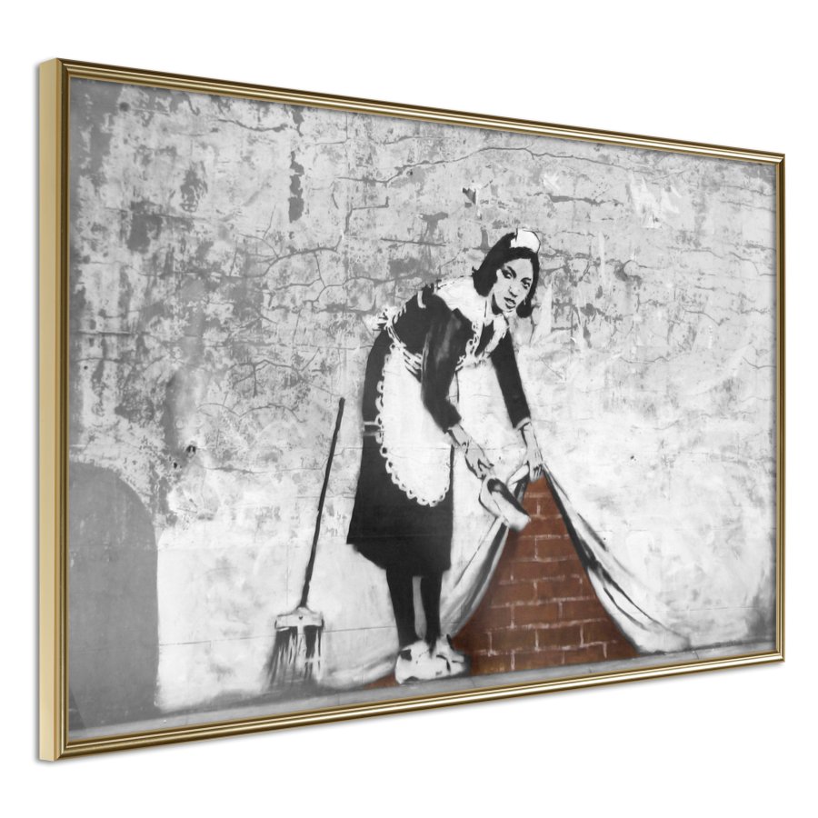 ARTGEIST Plakat med ramme - Banksy: Sweep it Under the Carpet