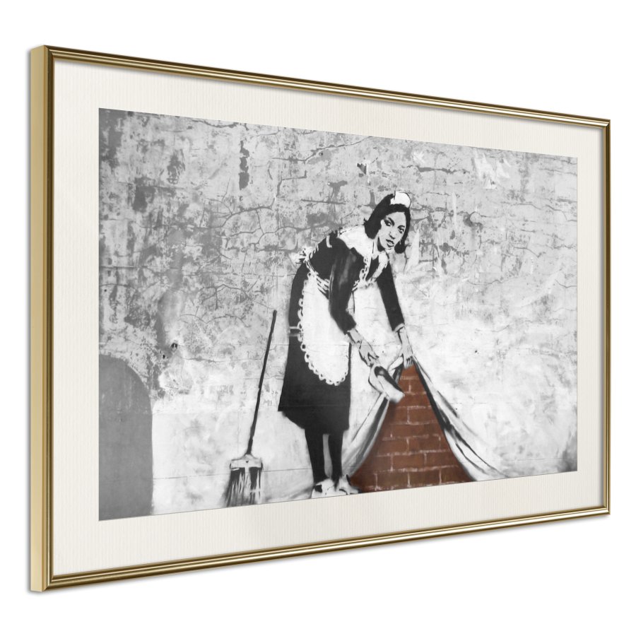 ARTGEIST Plakat med ramme - Banksy: Sweep it Under the Carpet