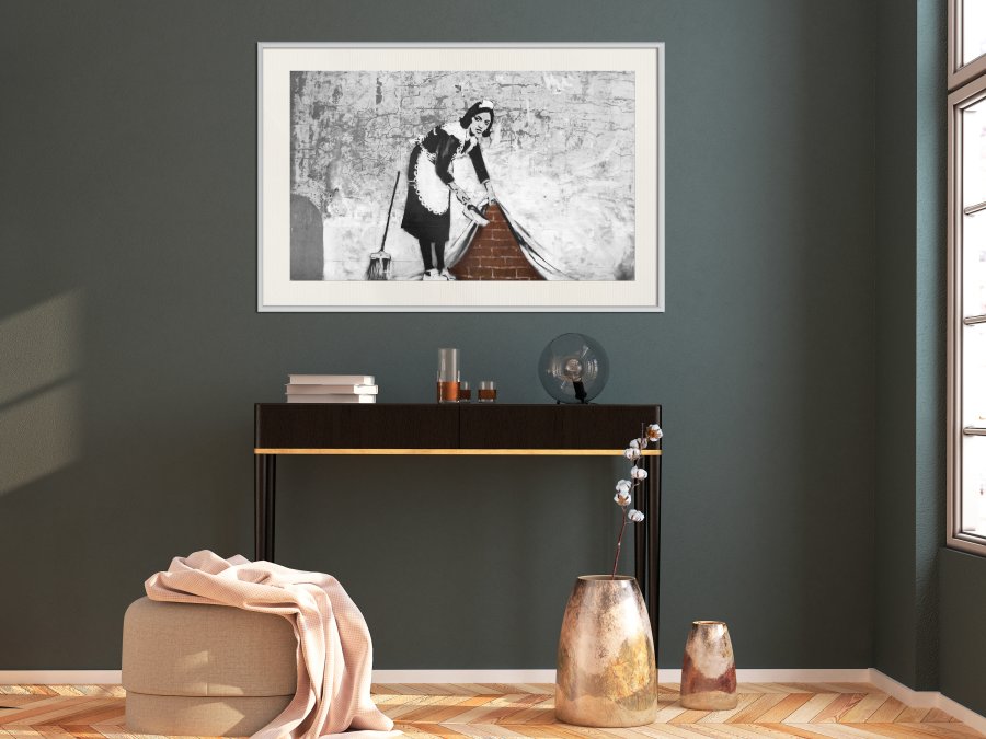 ARTGEIST Plakat med ramme - Banksy: Sweep it Under the Carpet