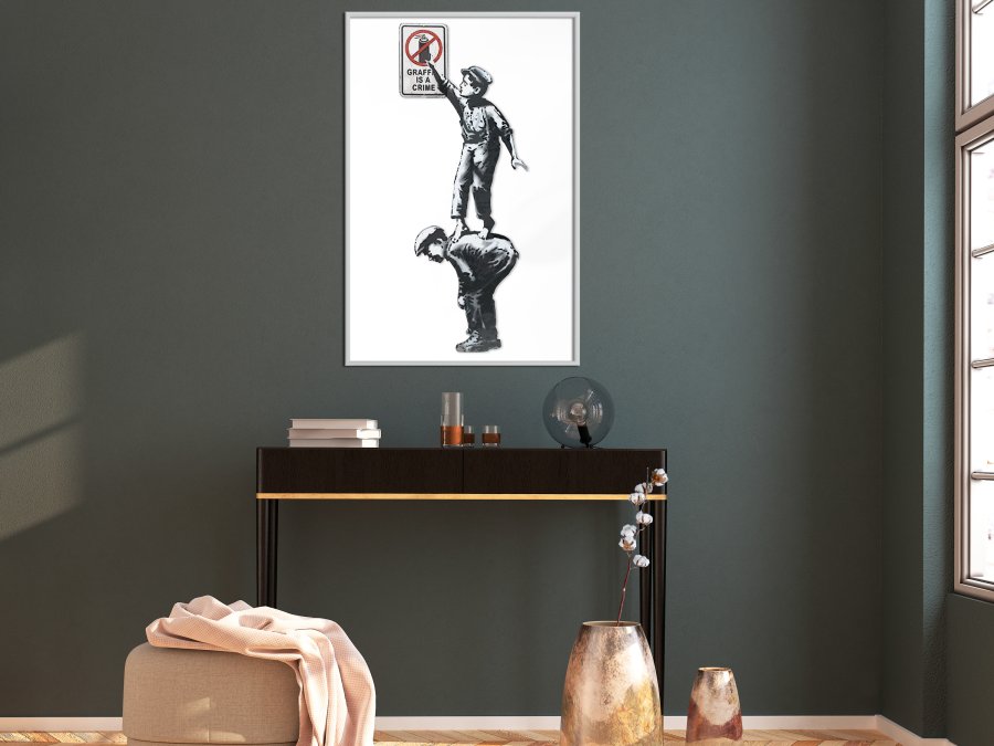 ARTGEIST Plakat med ramme - Banksy: Graffiti Is a Crime
