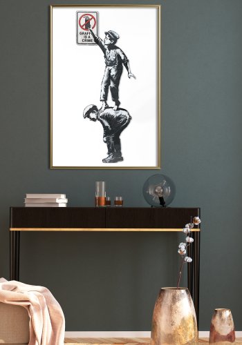 ARTGEIST Plakat med ramme - Banksy: Graffiti Is a Crime